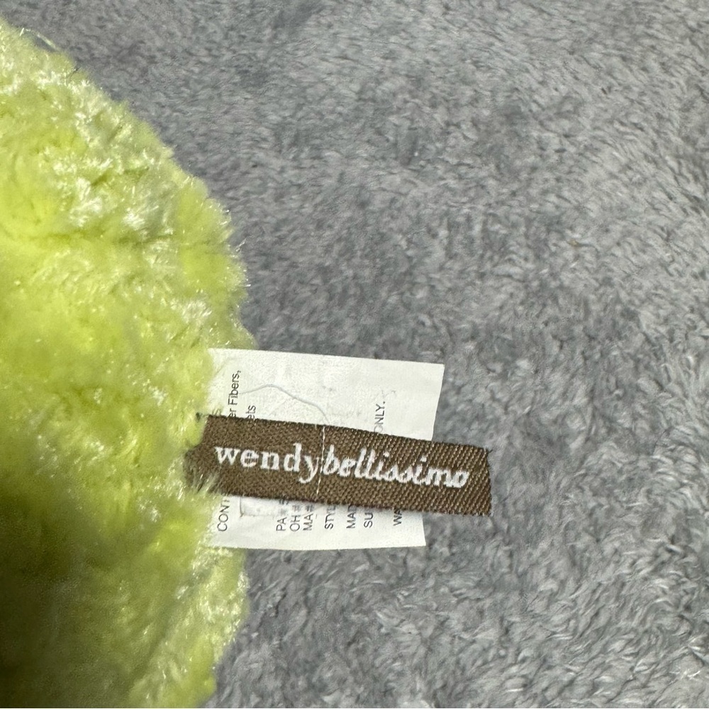 Wendy Bellissimo Green Frog Plush Stuffed Animal 16” Soft Cuddle Toy Satin Bow - Picture 8 of 8